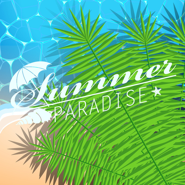 Summer background with text - Vektor, kép