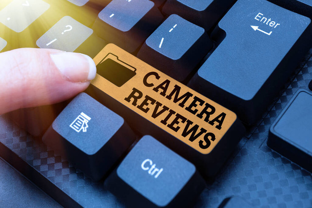 Szöveg megjelenítése Camera Reviews. Üzleti megközelítés megvizsgálja vagy értékeli hivatalosan azzal a lehetőséggel, hogy módosítsa gépelés új kiadása információs Ebook, létrehozása friss weboldal tartalom - Fotó, kép