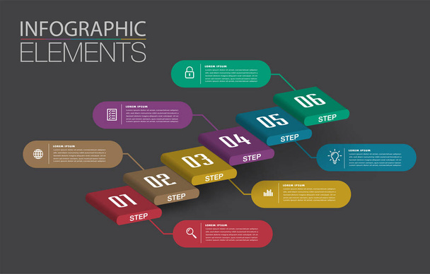 modern text box template, banner Infographics - ベクター画像