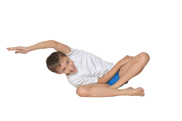 Boy doing exercises - Foto, immagini