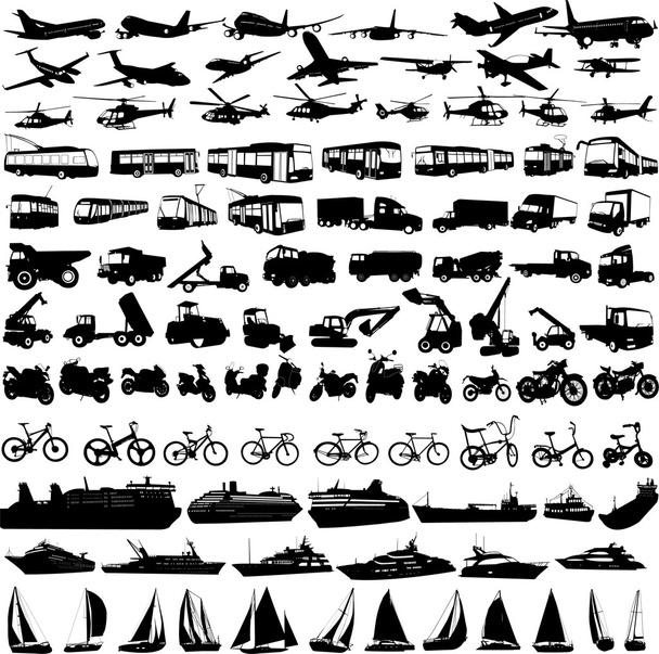 Transportation collection - Vector, Image