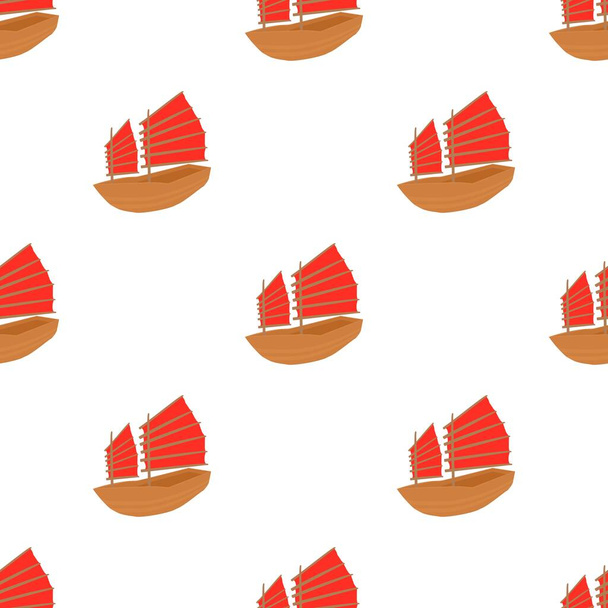 Chinese ship pattern seamless vector - ベクター画像