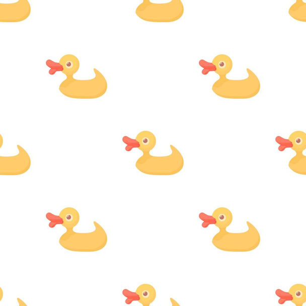 Yellow duck toy pattern seamless vector - Vector, afbeelding