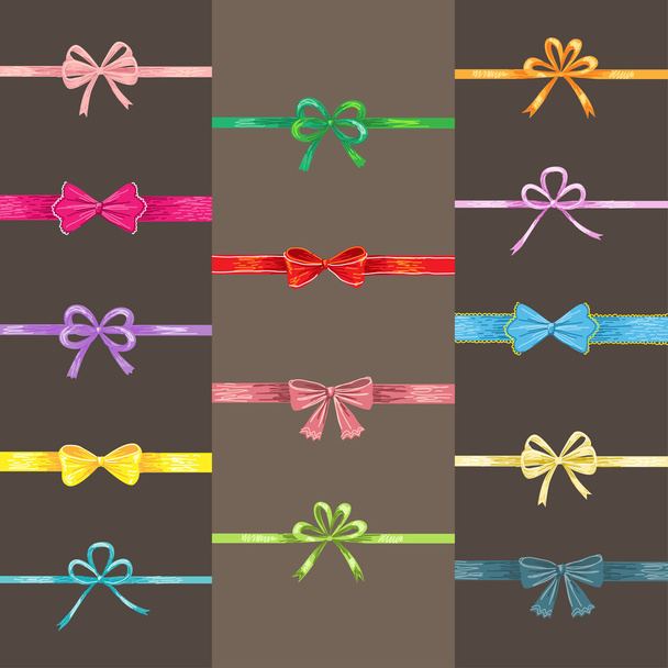 Cute ribbon elements - Vector, Imagen
