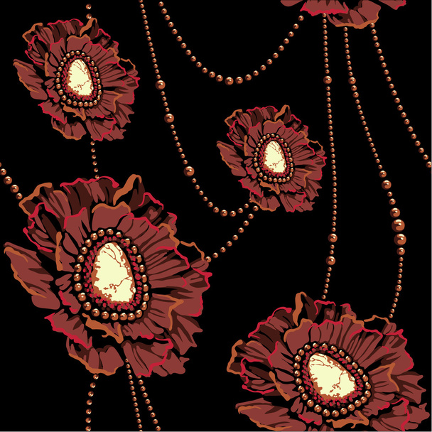 jewel flowers - Вектор,изображение