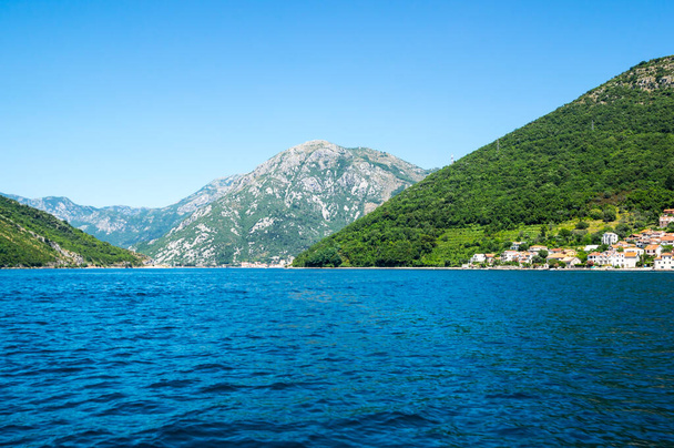 Panorama of the Bay of Kotor and the town, Montenegro - Foto, imagen