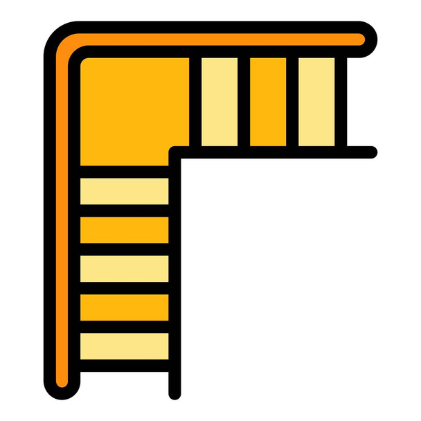 Staircase icon color outline vector - Vektor, kép