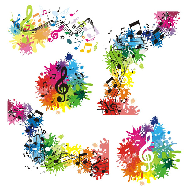 Musik background - Vector, Image