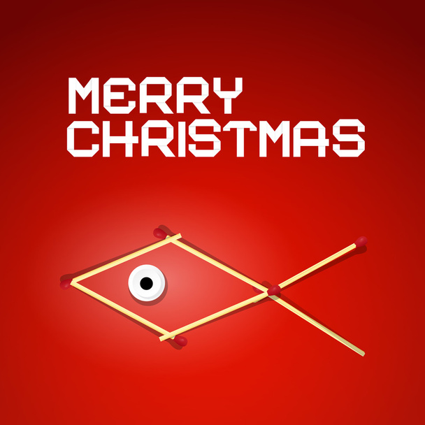 Проста червона векторна різдвяна листівка
 - Вектор, зображення