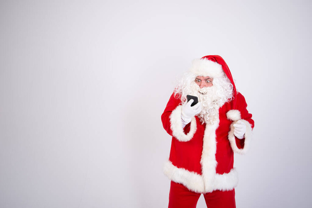 Situations. Funny fat Santa Claus. - Fotoğraf, Görsel