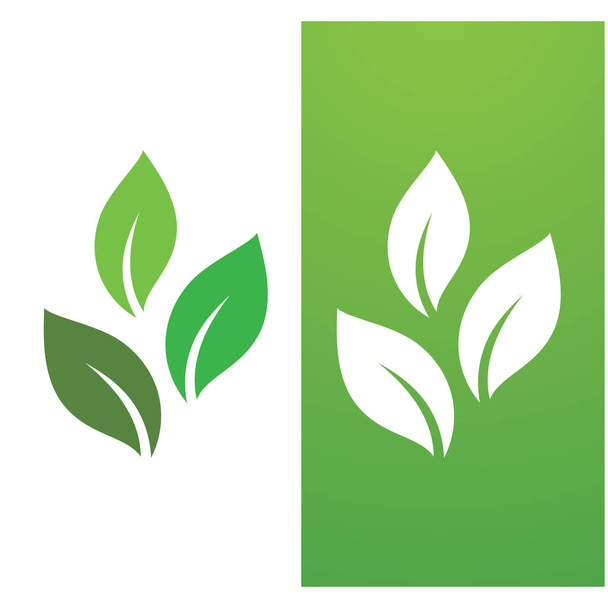  Foglia verde logo ecologia elemento natura vettore - Vettoriali, immagini