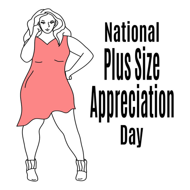 National Plus Size Appreciation Day, Idea for poster, banner or flyer vector illustration - Vector, Image