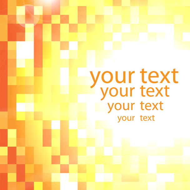 absztrakt csillogó háttér, sárga és narancs színben  - Vektor, kép