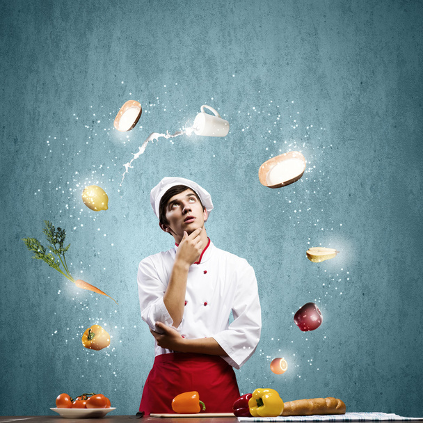 Cook at kitchen - Foto, imagen