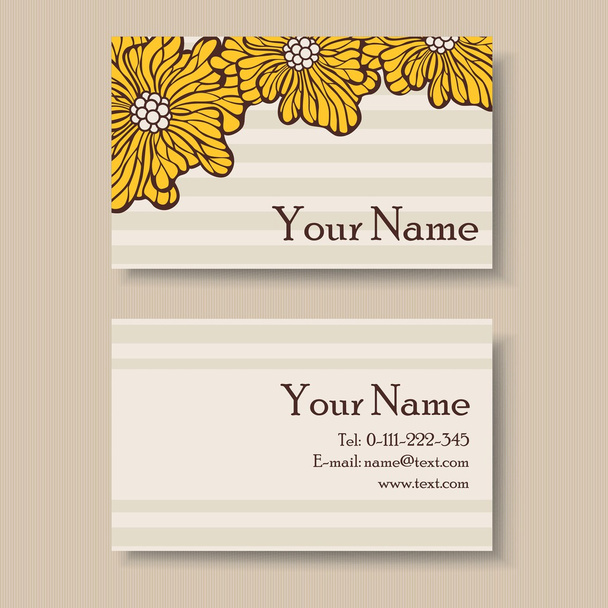 Floral business or visiting card - Vettoriali, immagini