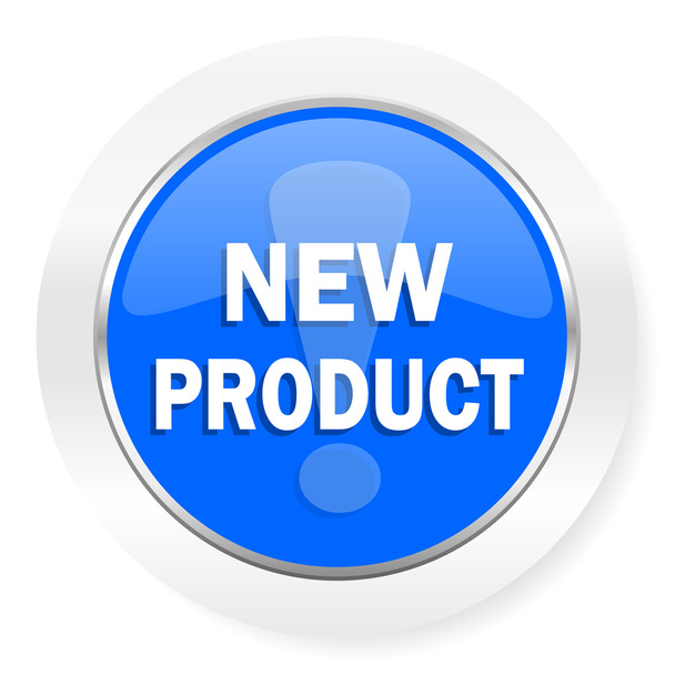 new product blue glossy web icon - Photo, image