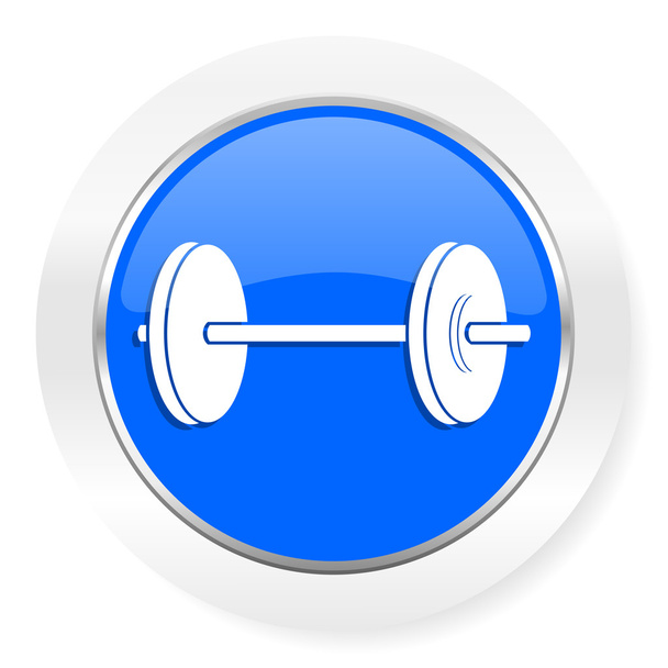 fitness blue glossy web icon - Fotoğraf, Görsel