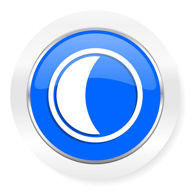 moon blue glossy web icon - Foto, afbeelding