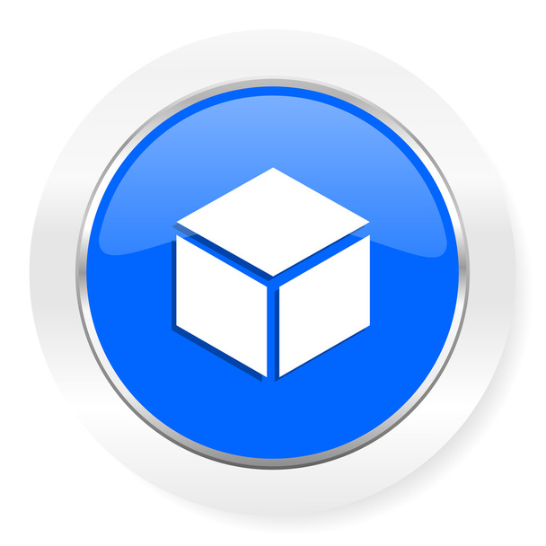 box blue glossy web icon - Foto, imagen