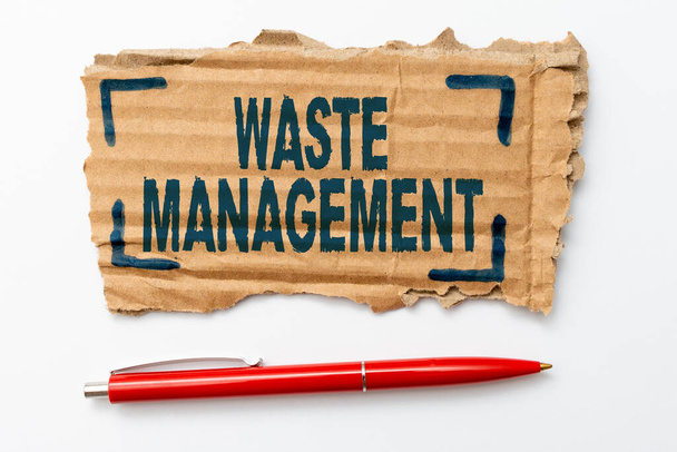 Inspiration showing sign Waste Management. Internet Concept actions required manage rubbish inception to final disposal Creative Home Recycling Ideas And Designs Concepts Trash To Cash Idea - Photo, Image