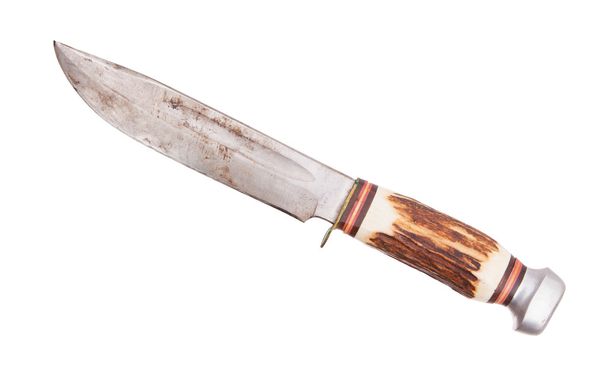 velmi starý lovecký nůž, samostatný - Fotografie, Obrázek