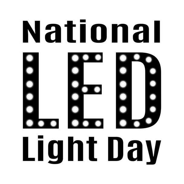 Ulusal LED Işık Günü, poster, afiş veya el ilanı vektörü illüstrasyonu için fikir - Vektör, Görsel
