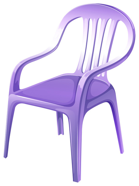 紫色のプラスチック椅子 - ベクター画像