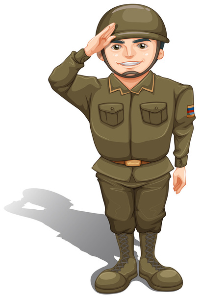 A handsome soldier - Vector, Image
