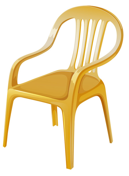 ein orangefarbener Stuhl - Vektor, Bild