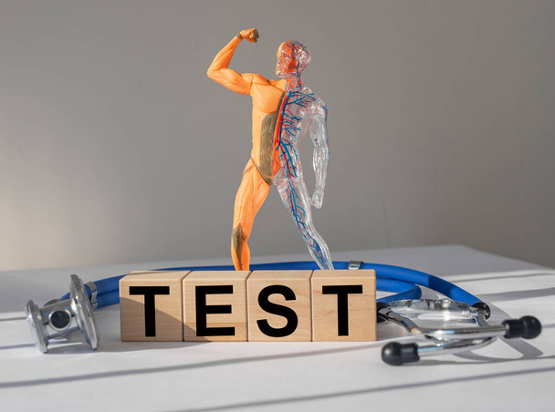 Medical test concept. Word on paper. Healthy habits - Fotoğraf, Görsel