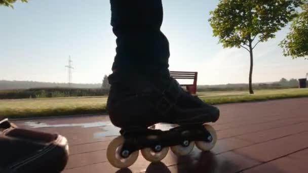 Roller Skating At Sunrise - Footage, Video