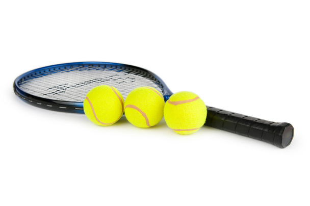 Tennis concept with balls and racket - Foto, imagen