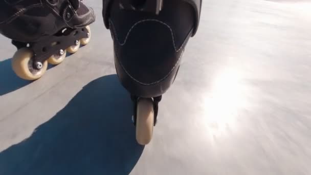 Roller Skating Backwards - Footage, Video