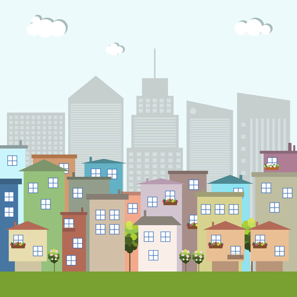 Colorful Houses. Real Estate Concept.  - Vector, Image