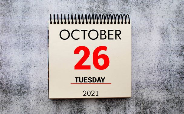 Guardar la fecha escrita en un calendario - 26 de octubre
. - Foto, Imagen