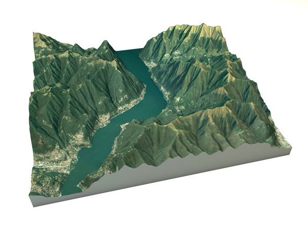 A légi felvétel a Lake Como, Laglio megjelenítése - Fotó, kép