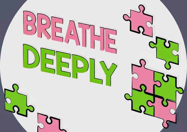 Inspiraatio osoittaa merkkejä Hengitä syvään. Business yleiskatsaus ottaa suuren henkäyksen ilmaa keuhkoihin tauko Luominen uusi atk-tiedostojärjestelmä, Täyttö Online Dokumentit - Valokuva, kuva
