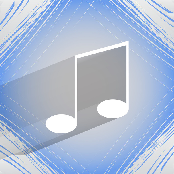 平らな幾何学的な抽象的な背景の音楽要素メモ web アイコン  - ベクター画像