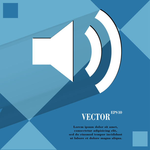 Orador. Diseño web moderno plano sobre un fondo abstracto geométrico plano
  - Vector, Imagen