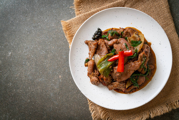 Stir-Fried Black Pepper with Duck - Asian food style - Zdjęcie, obraz