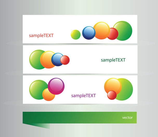 Set of banners with vector  elements - Wektor, obraz