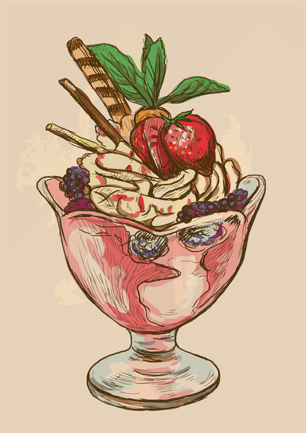 Sweets - An Hand drawn Illustration - Vektor, kép