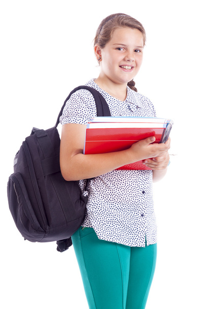 School girl with backpack - Foto, Bild