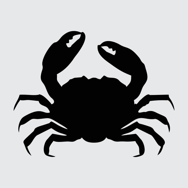 Crab Silhouette, Crab Isolated On White Background - Vector, Image