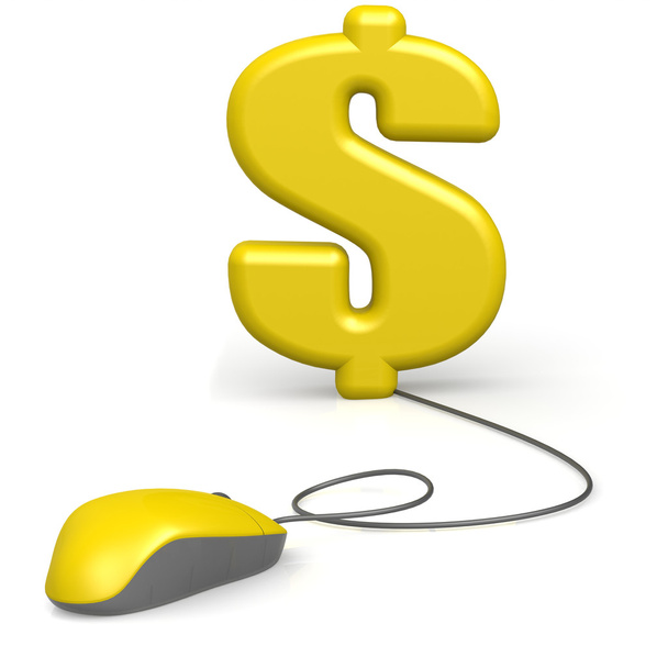 Yellow mouse dollar - Фото, изображение