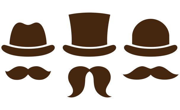 Шляпы с усами
 - Вектор,изображение