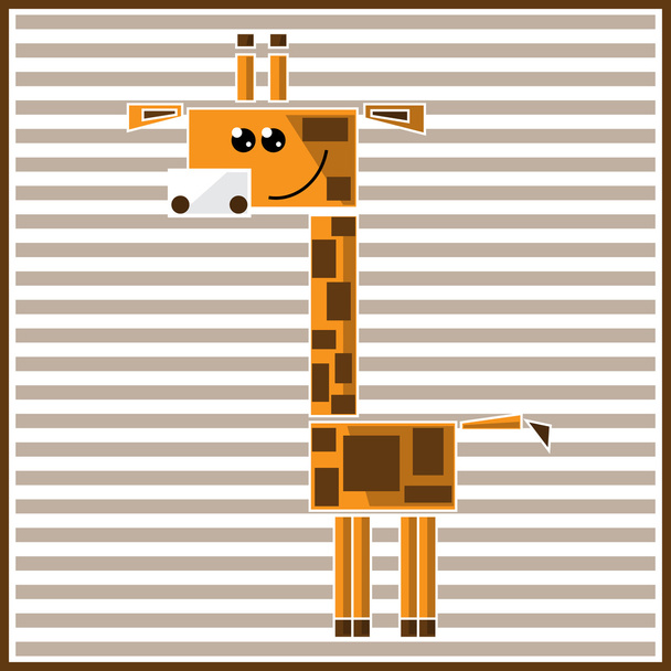 Abstract geometric giraffe - Vector, Image