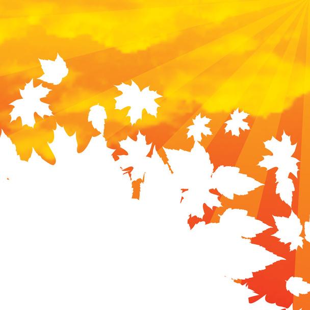 Autumn background with falling leaves - Vector, Image