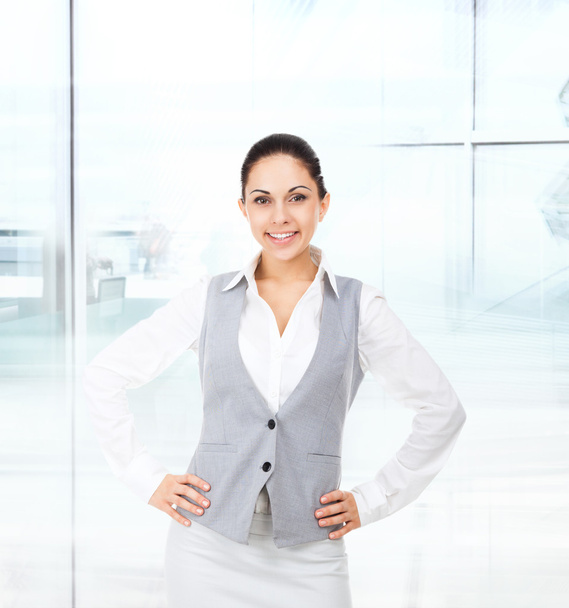 Smiling businesswoman  in modern office - Foto, Imagem