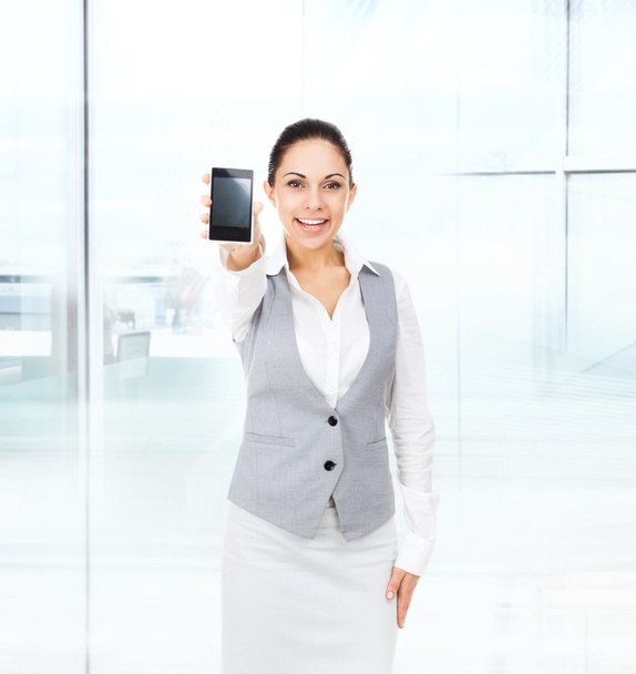 Businesswoman with smart phone - Photo, Image